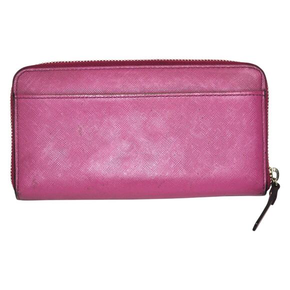 Kate Spade New York Kali Zippered Leather Wallet Pink - Picture 5 of 9